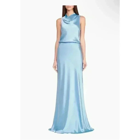 New NWT STAUD Voyager Satin Fishtail Maxi Sz 4 Retails $475 - Picture 9 of 10